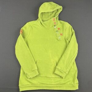 Alaska Chicks Company Hoodie Women's 2XL Green Heavy Pullover Button Accents